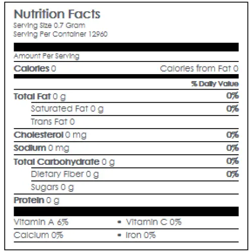 Nutritional Information 