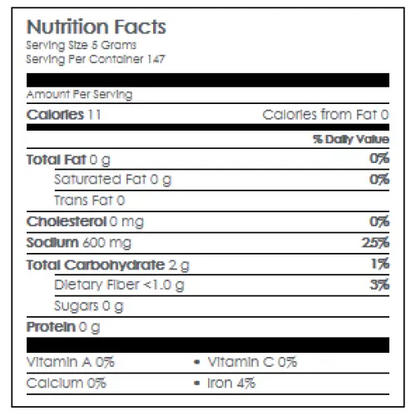 Nutritional Information