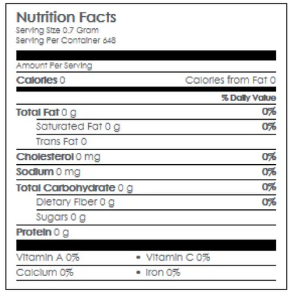 Nurtitional Information
