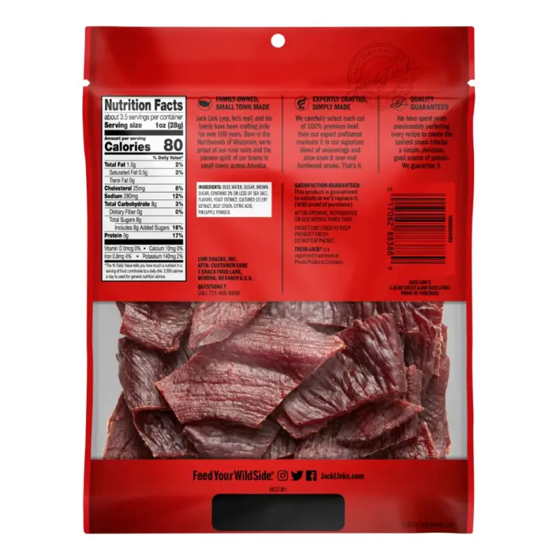 Jack Link’s Sweet & Hot Beef Jerky 3.25 oz. bag