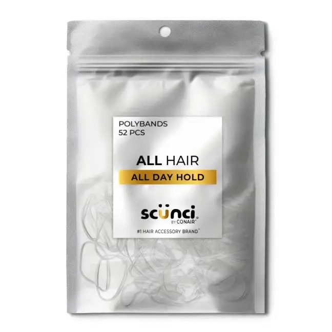 Scunci No Damage Clear Rubber Bands 52 Count