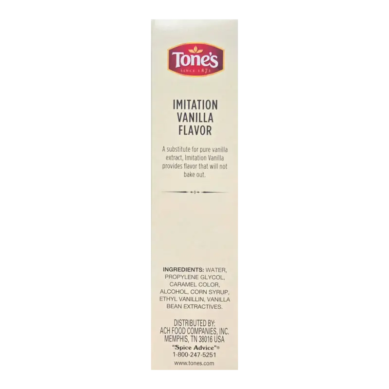 Tone’s Imitation Vanilla 4 oz. - Baking