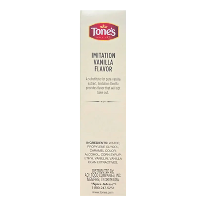 Tone’s Imitation Vanilla 4 oz. - Baking